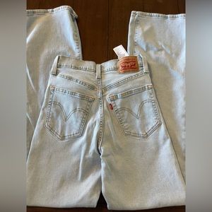 LEVIS RIBCAGE LIGHT BLUE FLARE JEANS - Size 27